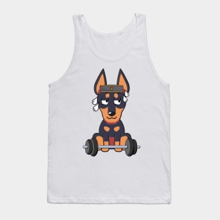 Funny guard dog is exercising Tank Top